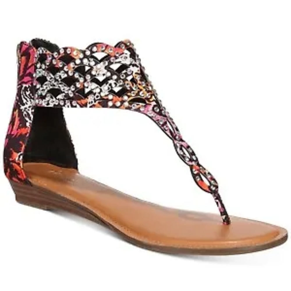 THALIA SODI Ilene Glitzy Thong Flat Sandals size 6.5